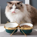 Comedouro de Cerâmica Para Gatos Verde
